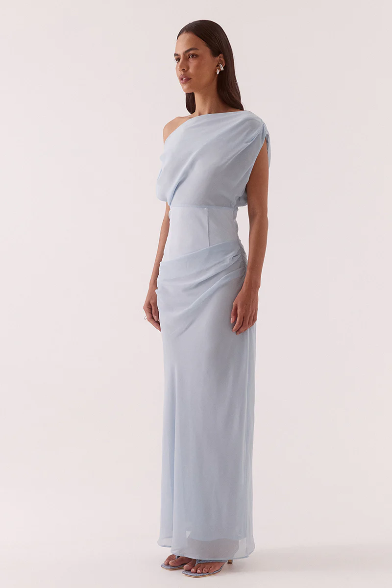 ADA OFF SHOULDER DRESS - WHISPER BLUE - Image 3