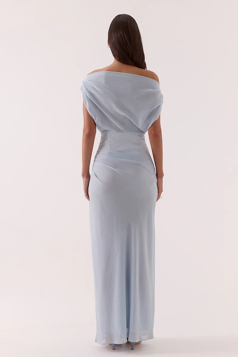 ADA OFF SHOULDER DRESS - WHISPER BLUE - Image 4