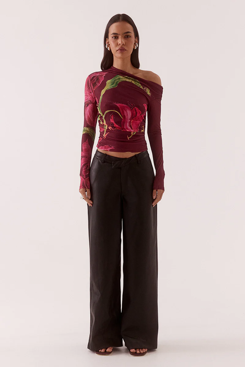 AZALEA LONGSLEEVE TOP - VINO