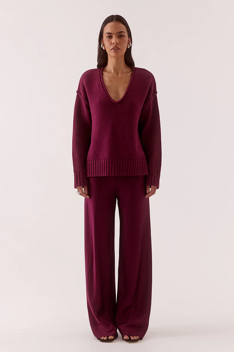 BLAKE BIAS PANT - BLACKBERRY