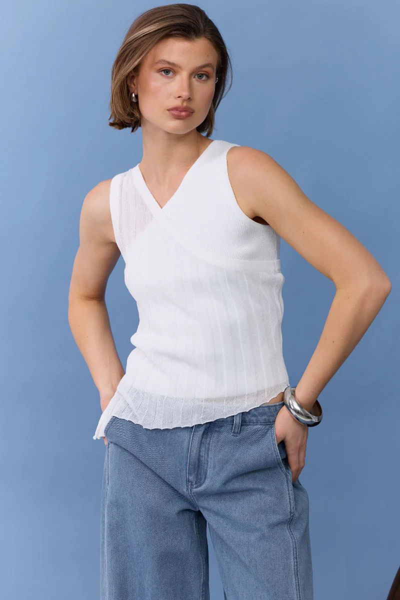 DUALITY LAYERED TANK - OFF WHITE - Image 2