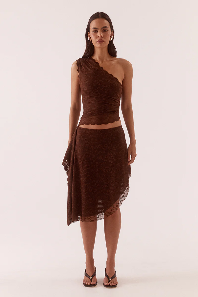 HARPER SKIRT - CHOCOLATE