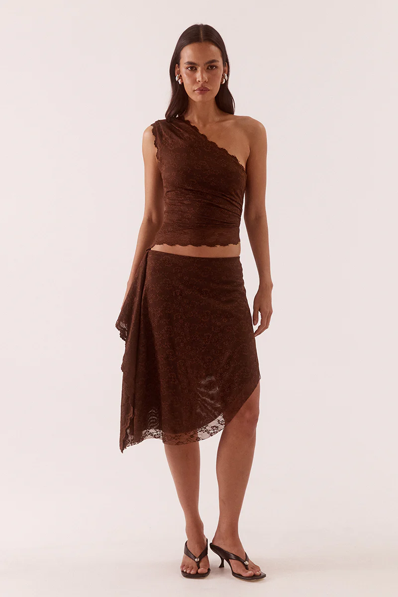 HARPER SKIRT - CHOCOLATE - Image 2