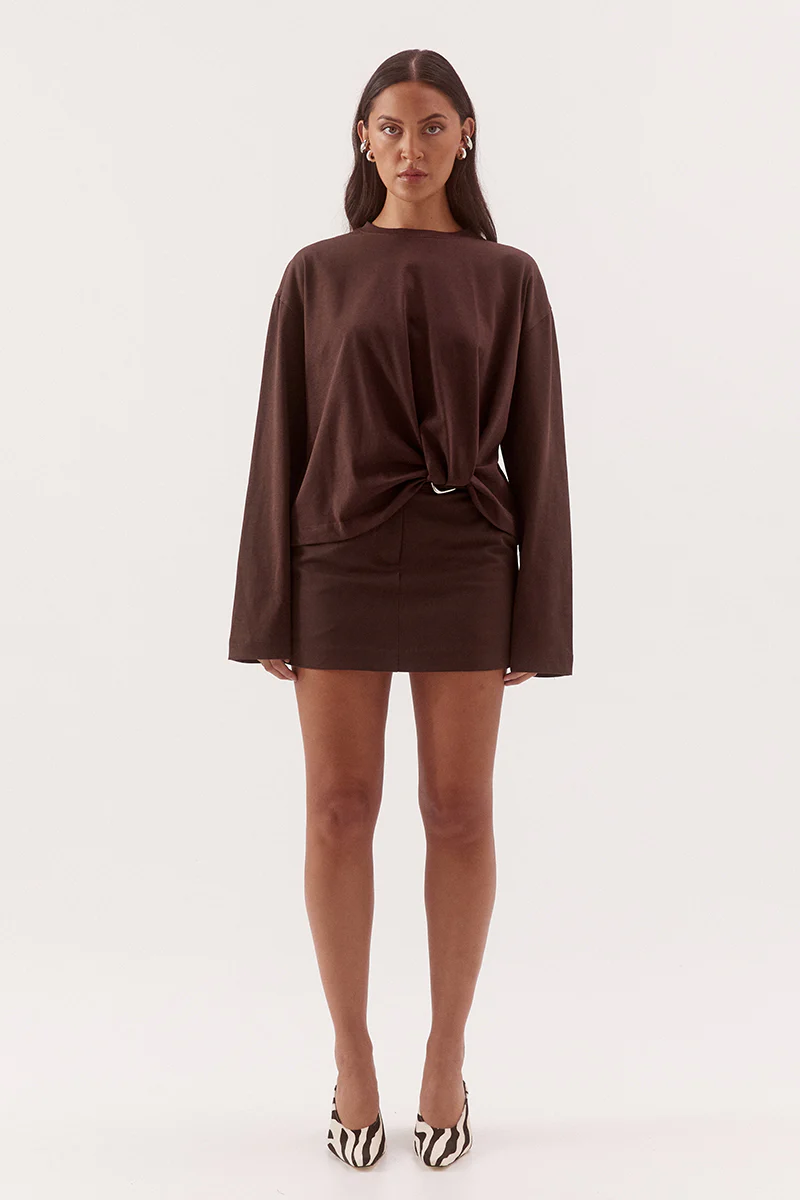 IZEL LONGSLEEVE - ESPRESSO