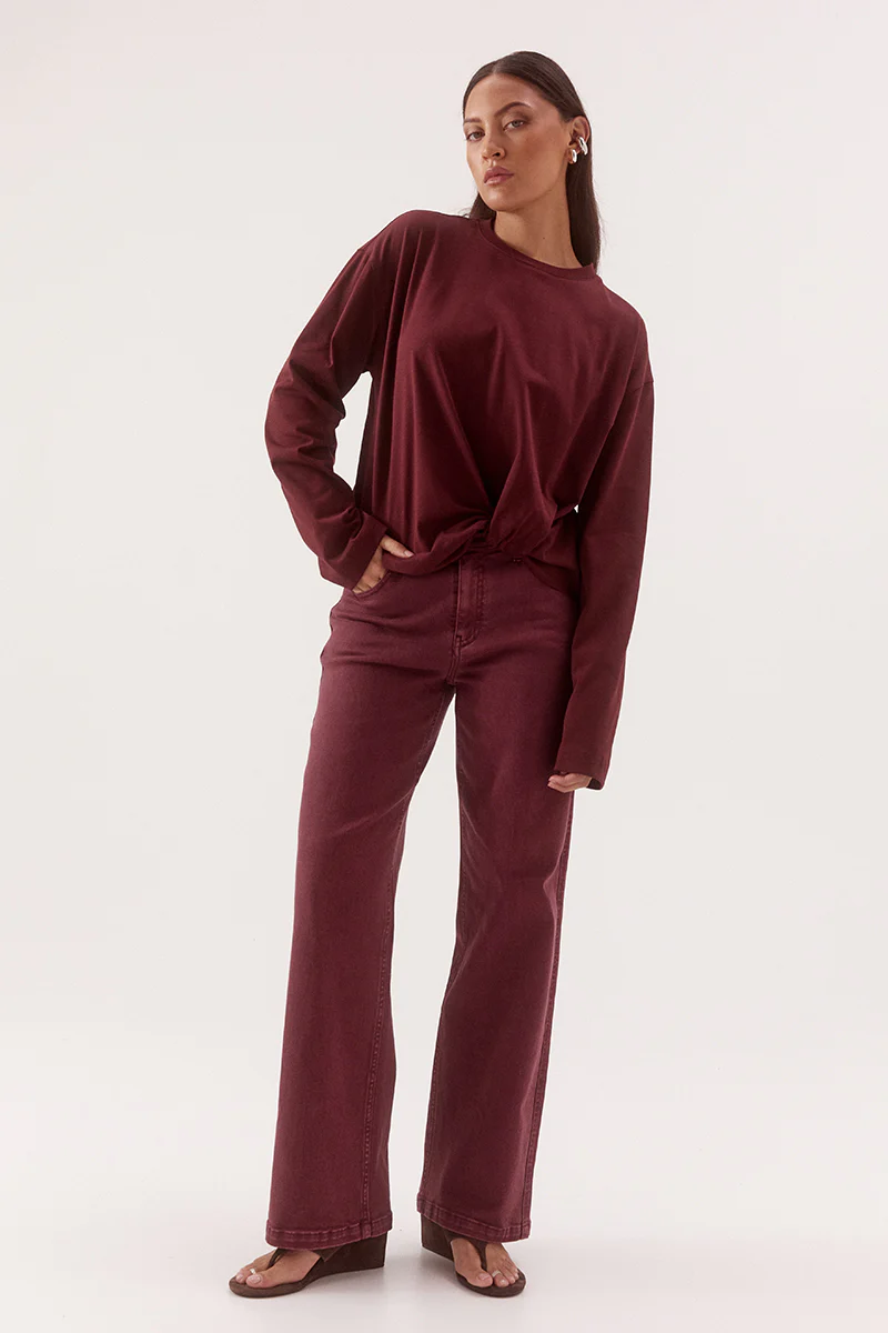 IZEL LONGSLEEVE - VINO - Image 2