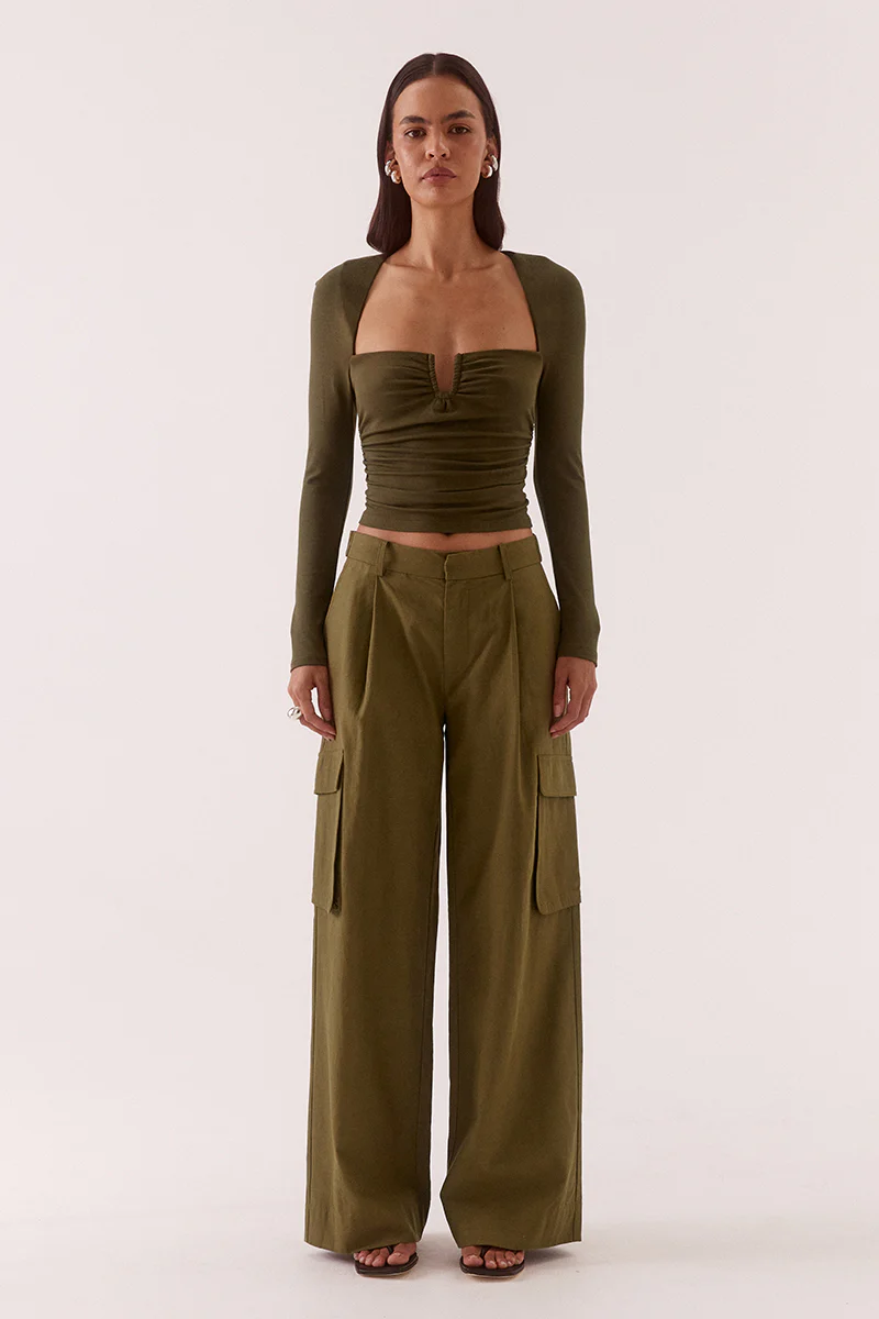 LOLA TOP - KHAKI