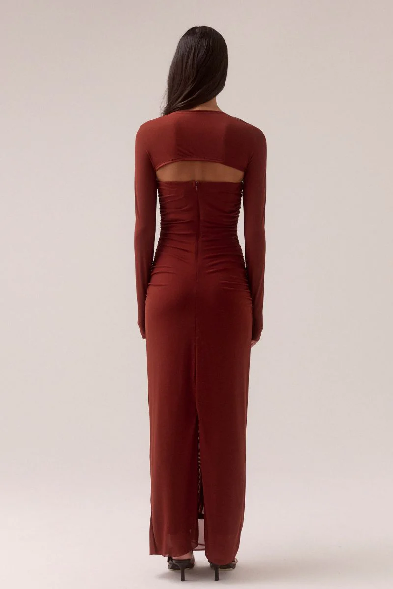 MYRIAD BOLERO DRESS - CINNAMON - Image 4