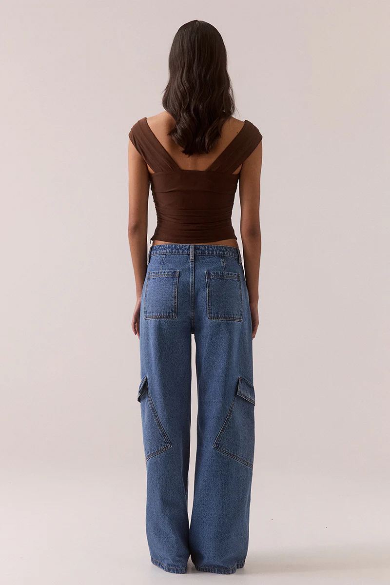 MYRIAD SCOOP TOP - BROWNIE - Image 4