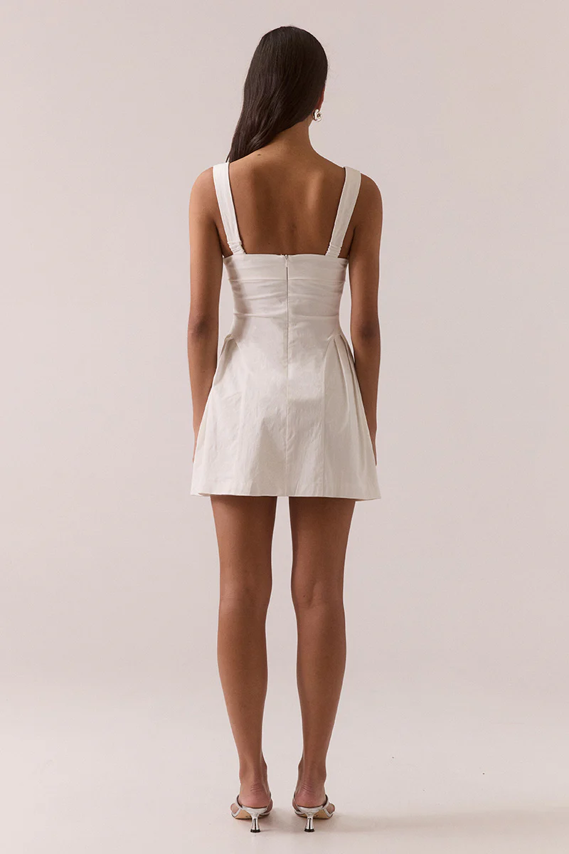 NIXIE MINI DRESS - VANILLA - Image 4