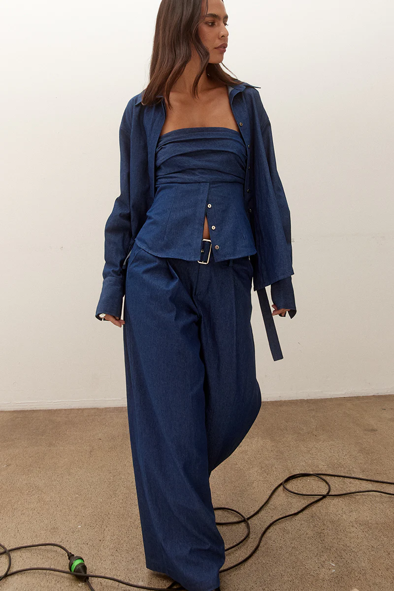 QUINN BODICE - MID-WASH BLUE - Image 2