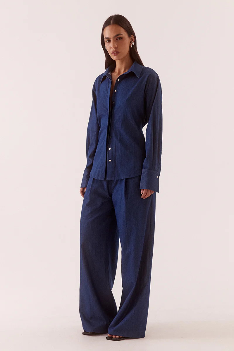 QUINN SHIRT - MID-WASH BLUE - Image 4