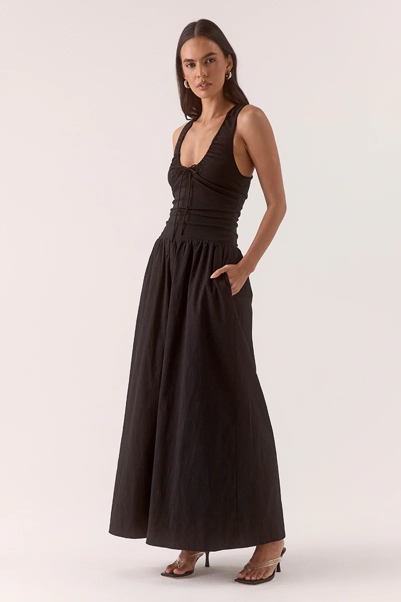REVE DRESS - BLACK - Image 3