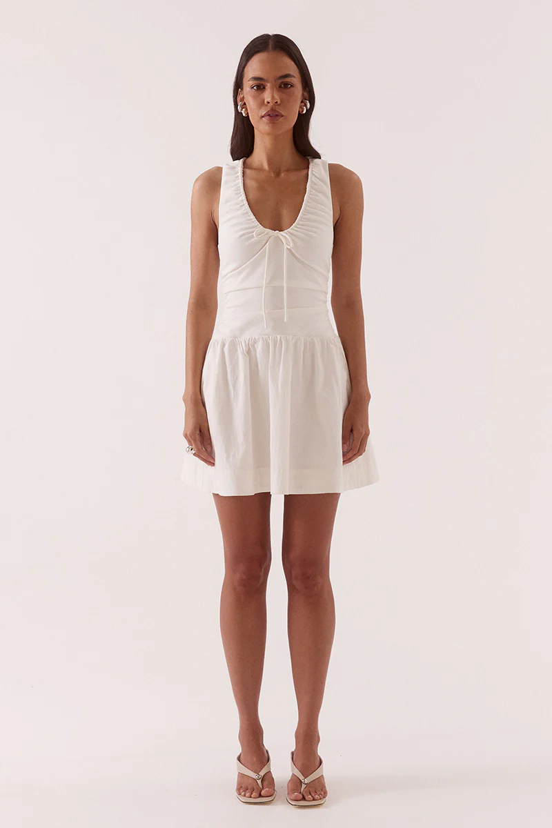REVE MINI DRESS - CHALK