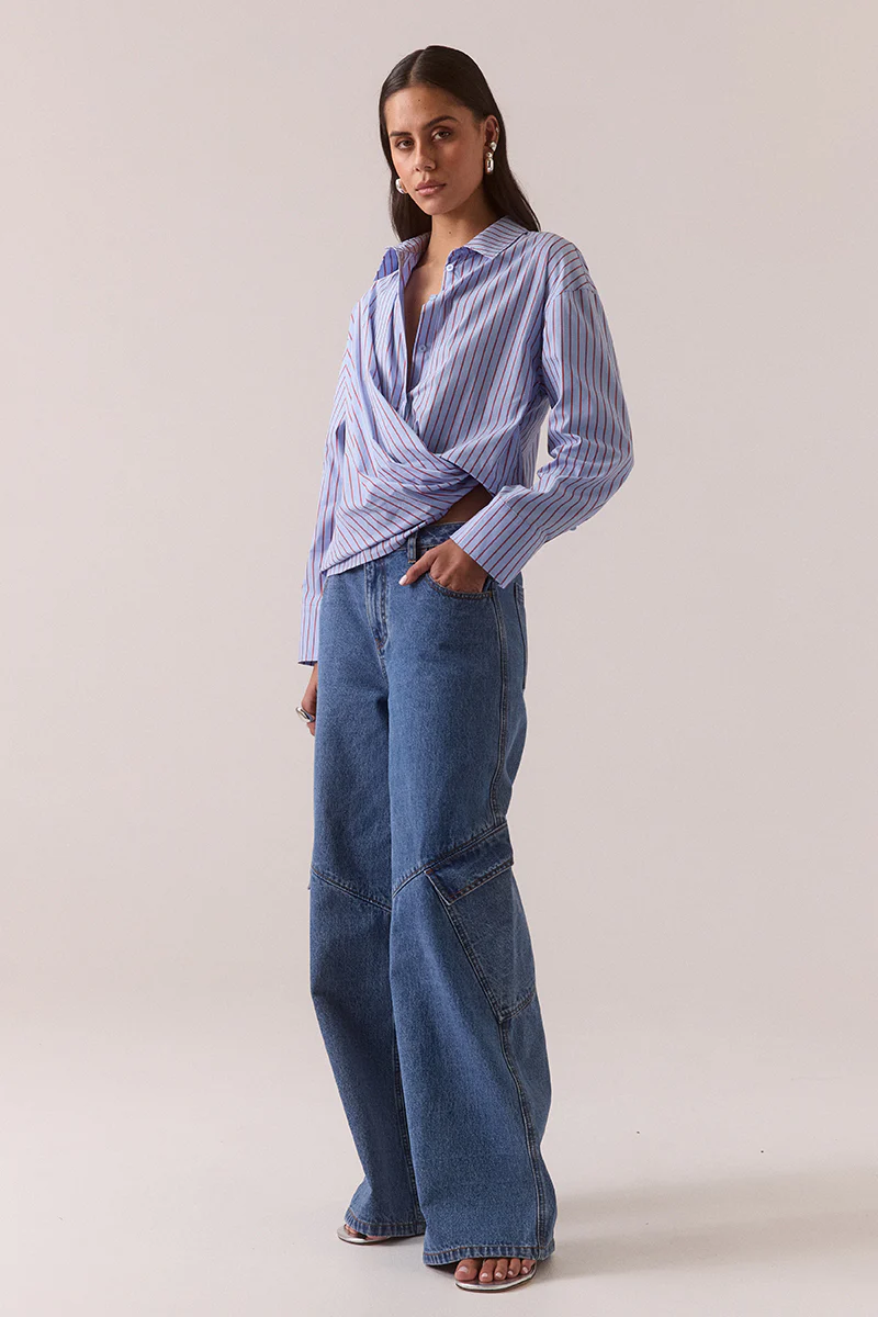 TAVEN SHIRT - CORNFLOWER STRIPE - Image 3