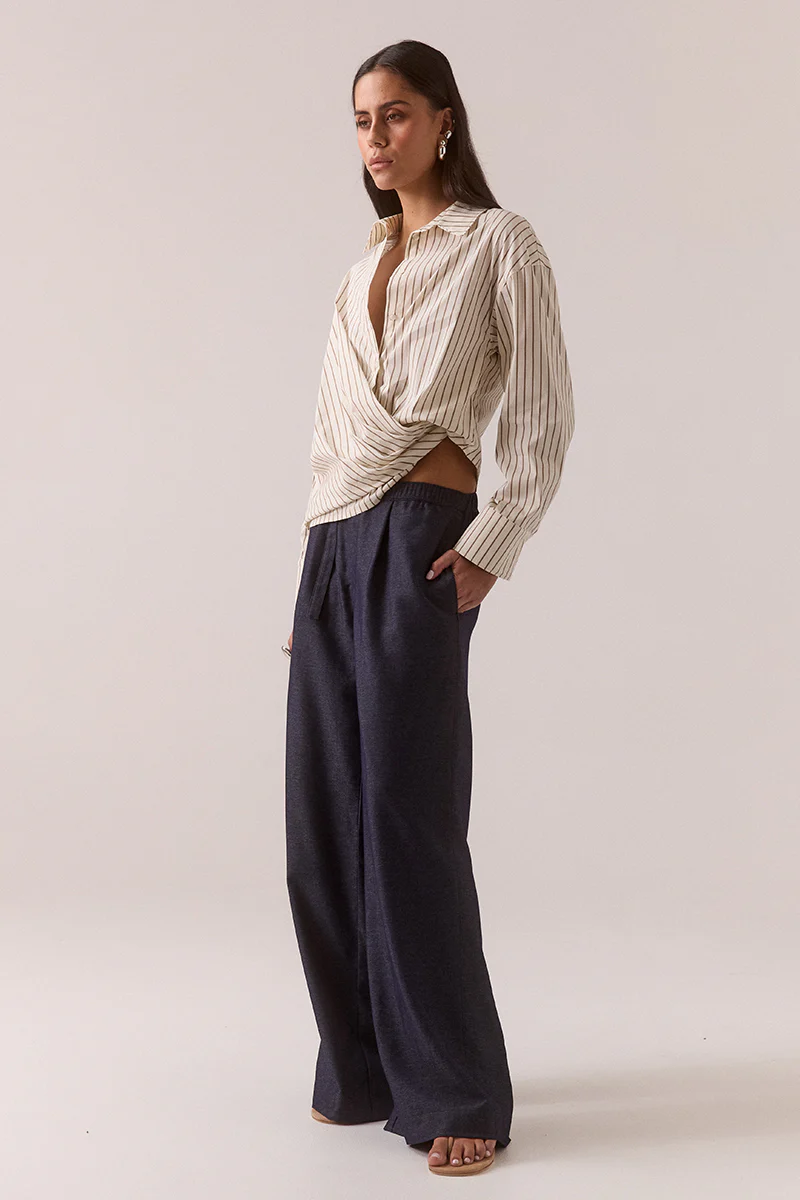 TAVEN SHIRT - LATTE STRIPE - Image 3